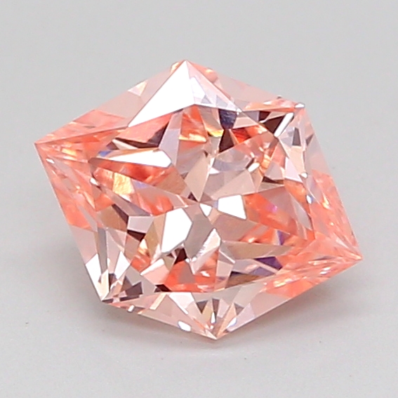 0.9ct Hexagonal Fancy Intense Pink VVS2 IGI