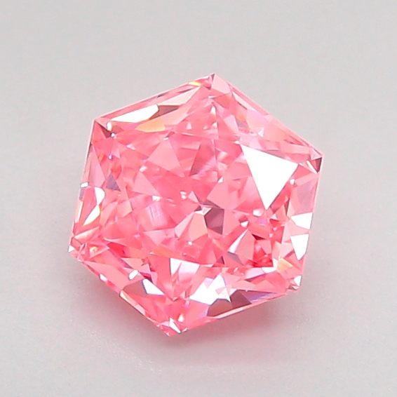 0.9ct Hexagonal Fancy Vivid Pink VS1 IGI
