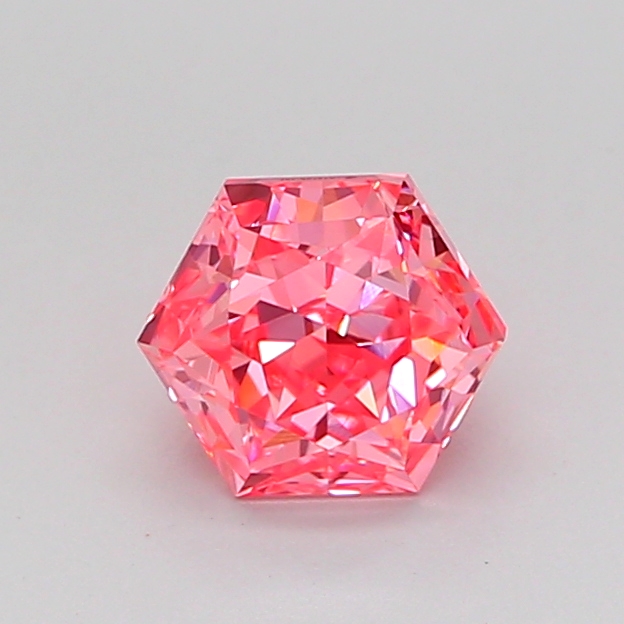 0.9ct Hexagonal Fancy Vivid Pink VVS2 IGI