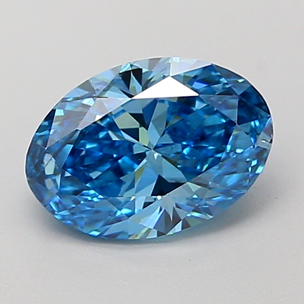 1.0ct Oval Fancy Vivid Blue SI1 IGI