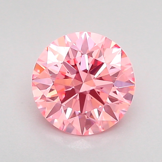 0.8ct Round Fancy Vivid Pink VVS2 IGI