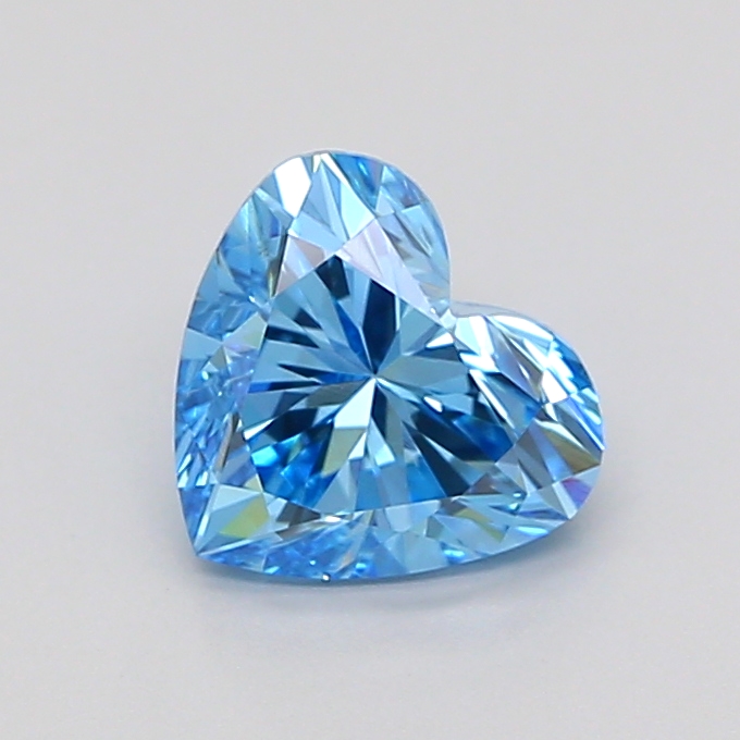 1.1ct Heart Fancy Vivid Blue VS1 IGI