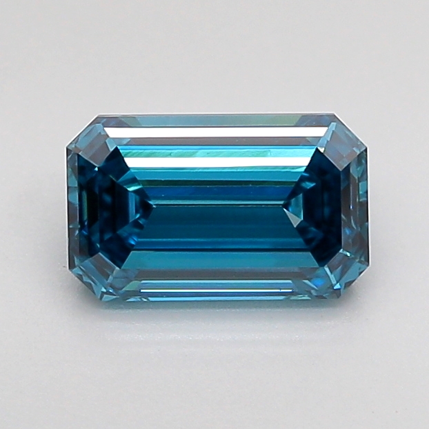 1.0ct Emerald Fancy Vivid Blue VS1 IGI