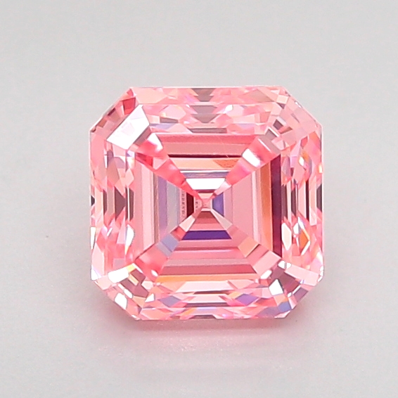 1.1ct Asscher Fancy Vivid Pink VVS1 IGI