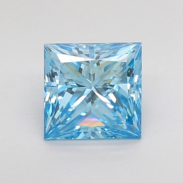 1.0ct Princess Fancy Vivid Blue VS1 IGI