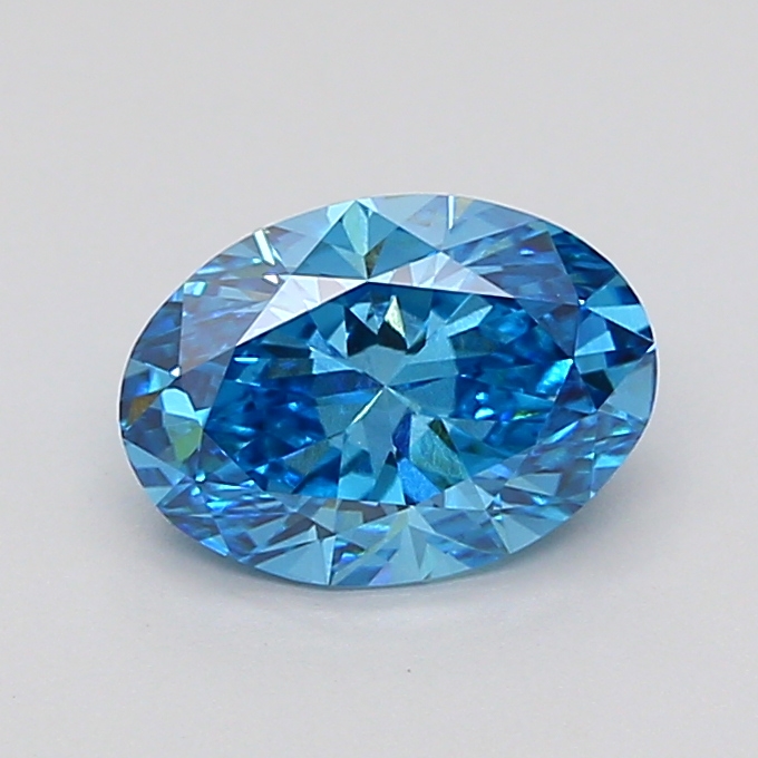 1.1ct Oval Fancy Vivid Blue VVS2 IGI