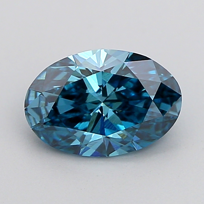 1.0ct Oval Fancy Vivid Blue VS1 IGI