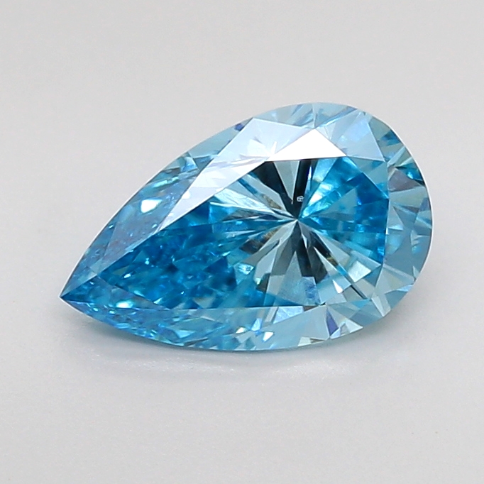 1.1ct Pear Fancy Vivid Blue VS1 IGI