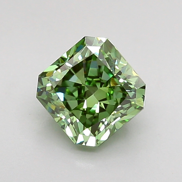 1.0ct Radiant Fancy Vivid Green VS1 IGI