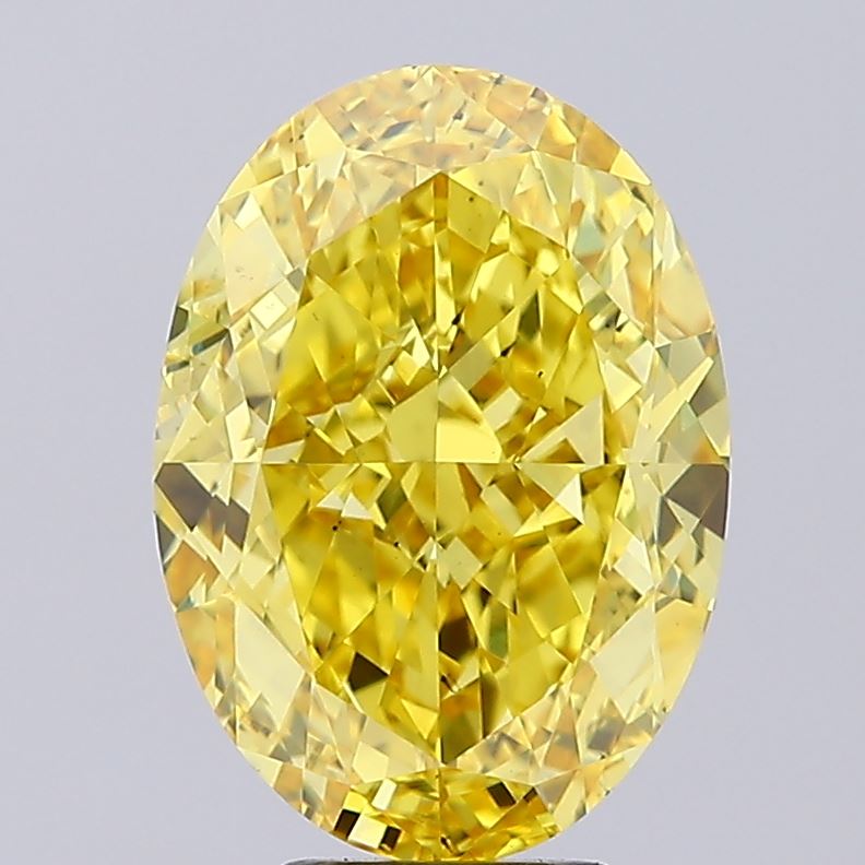 Oval 8.02ct Fancy Vivid Yellow VS2