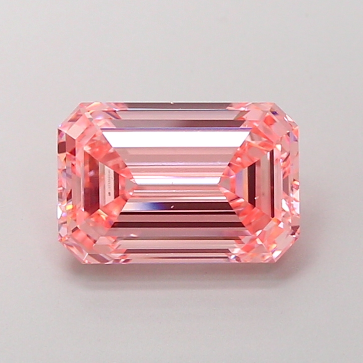 3.0ct Emerald Fancy Vivid Pink VS2 IGI