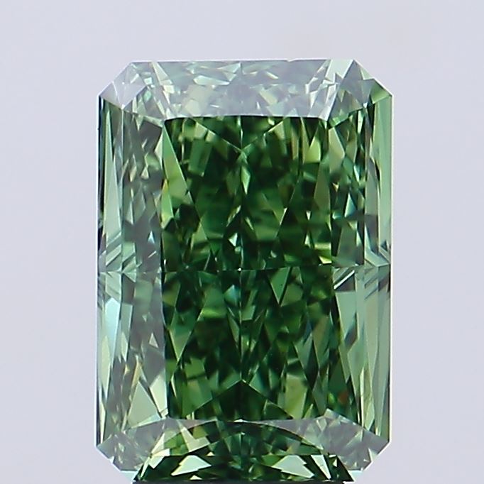 6.02ct Radiant Fancy Vivid Green VS1 IGI
