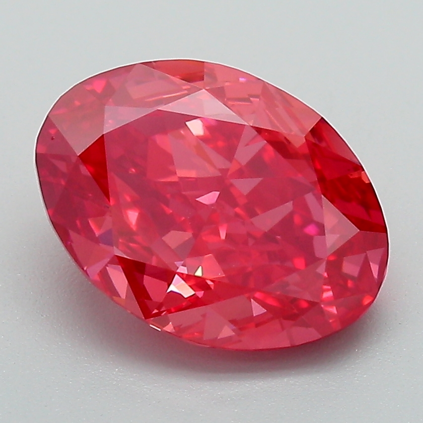 3.0ct Oval Fancy Vivid Pink VS1 IGI