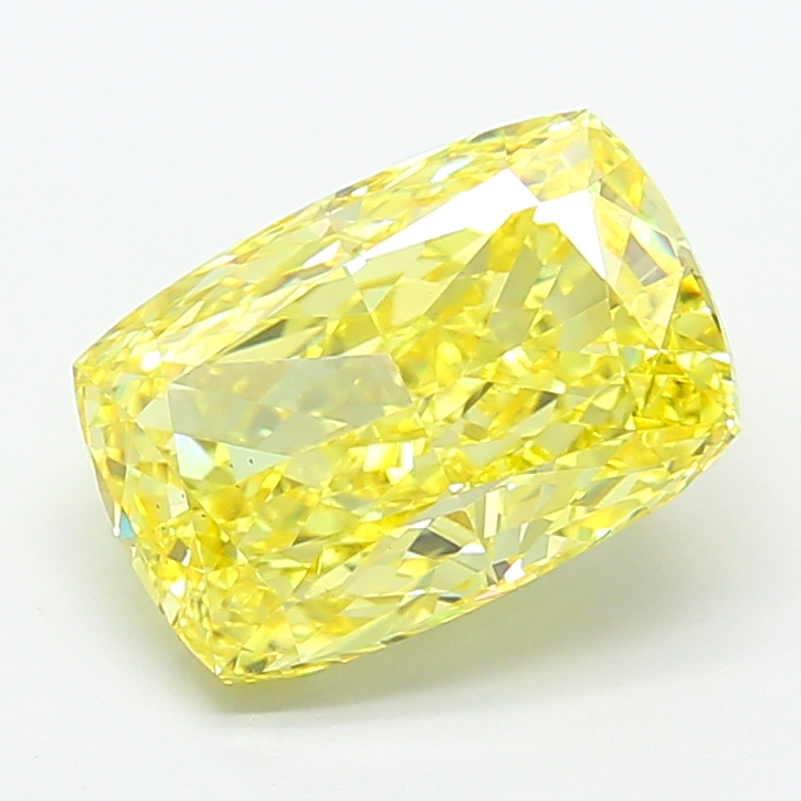 Cushion Modified 5.03ct Fancy Vivid Yellow VS2