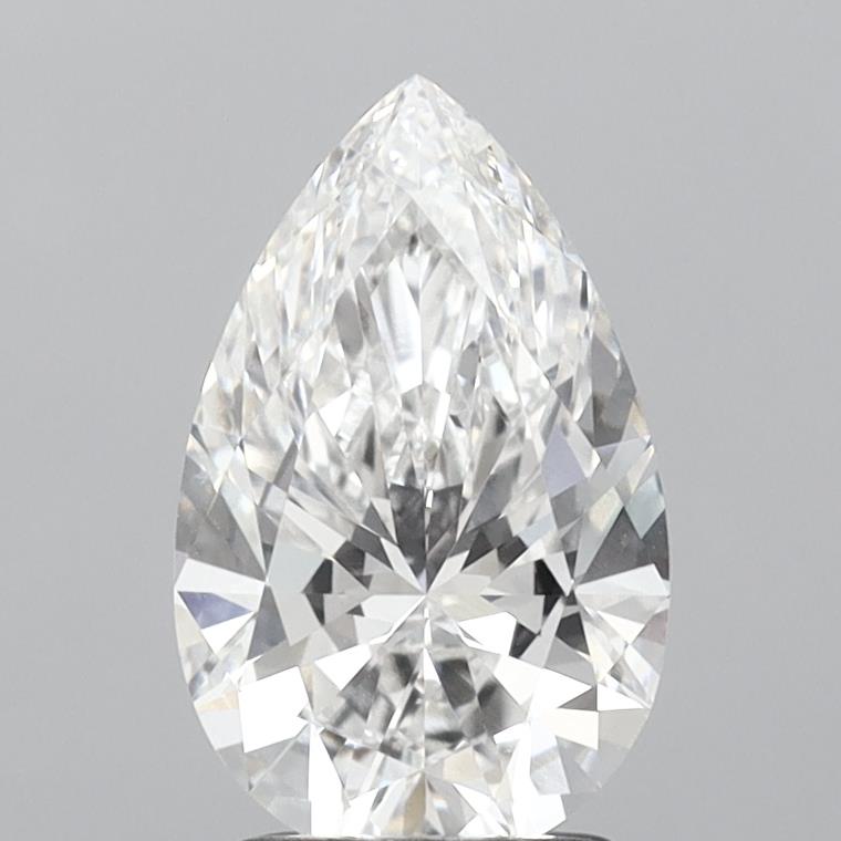 2.09 carat f VVS2 EX Cut IGI pear diamond