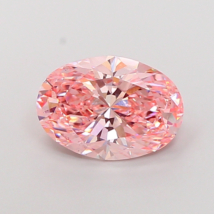 4.1ct Oval Fancy Vivid Pink VS2 IGI