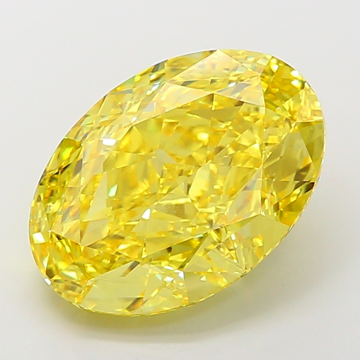 9.1ct Oval Fancy Vivid Yellow VS1 IGI