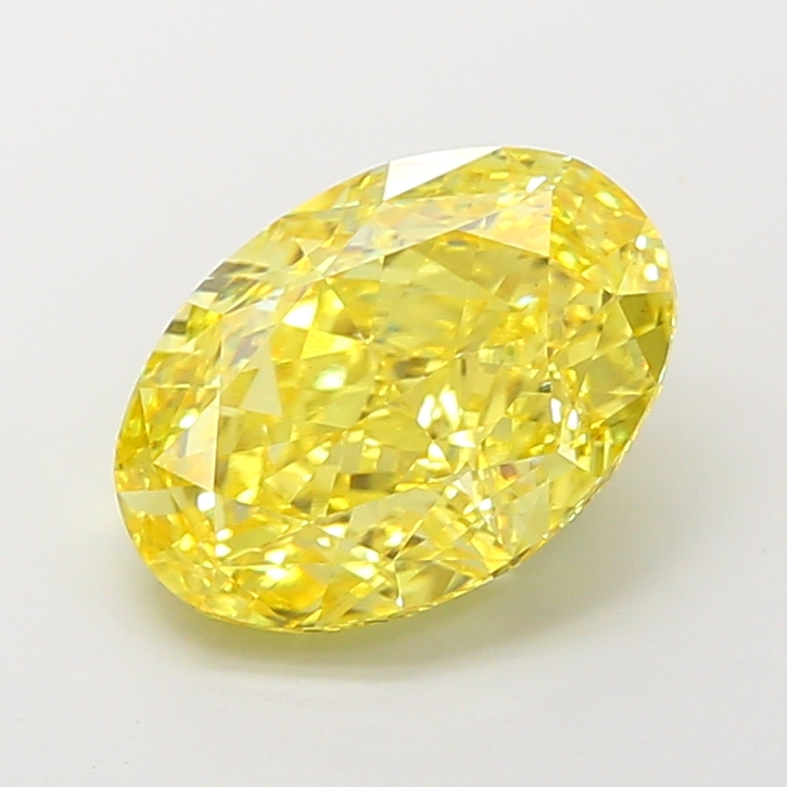 5.4ct Oval Fancy Vivid Yellow VS1 IGI