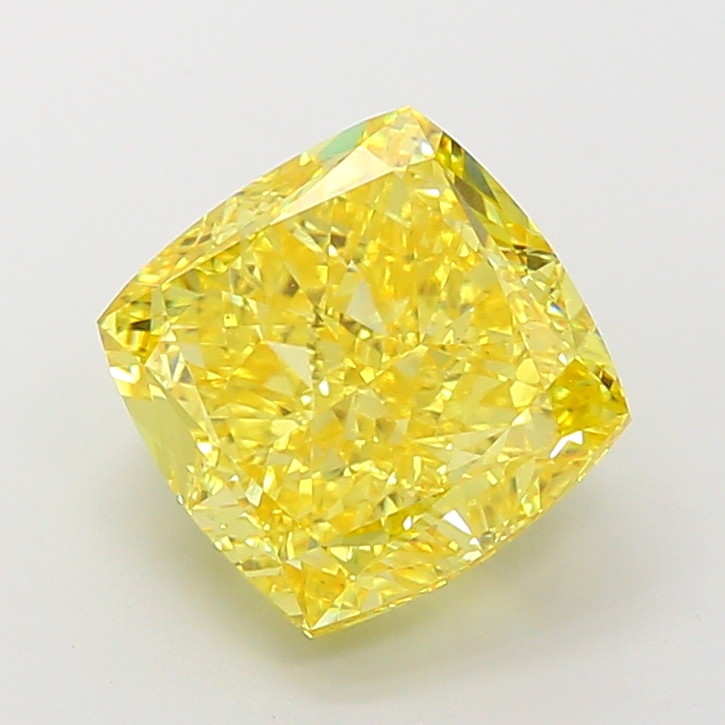 Cushion 6.99ct Fancy Vivid Yellow VS1