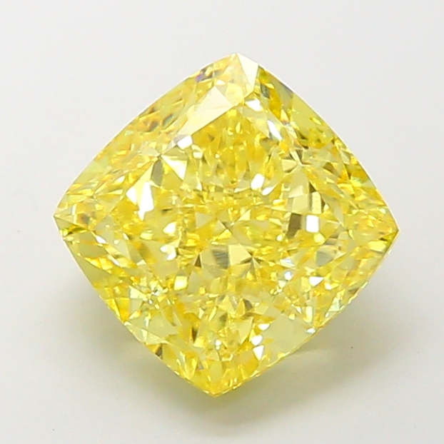 Cushion 5.73ct Fancy Vivid Yellow VVS2
