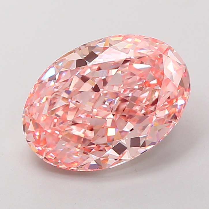 Oval 4.36ct Fancy Vivid Pink VVS2