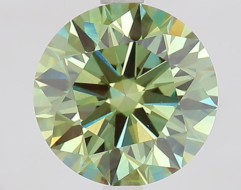 3.1ct Round Fancy Vivid Green VVS2 IGI