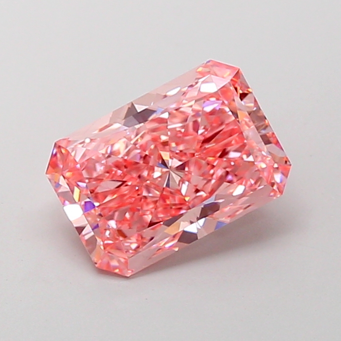 2.9ct Radiant Fancy Vivid Pink VS1 IGI