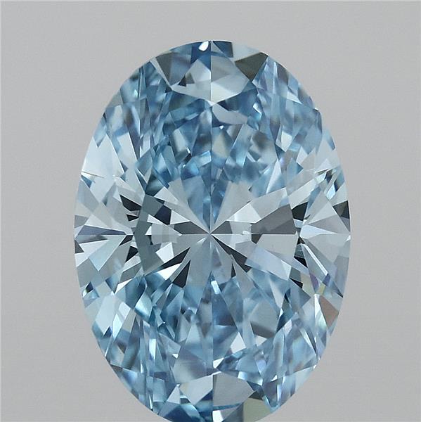 Oval 4.07ct Fancy Vivid Blue VVS2