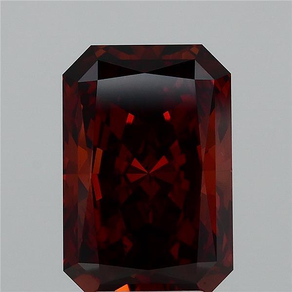 Radiant 4.06ct Fancy Intense Brownish Orange VS2