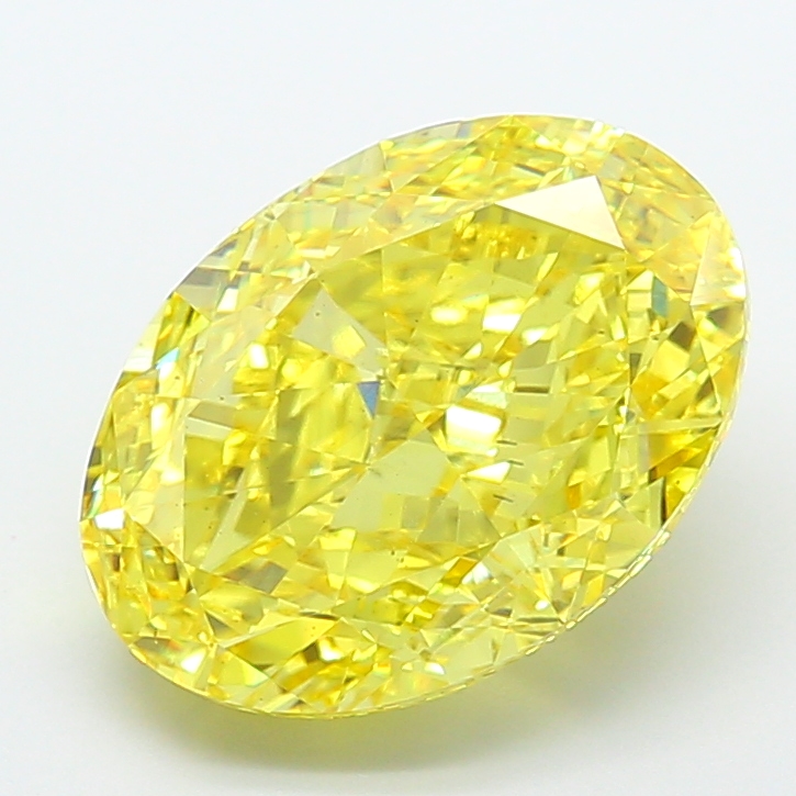 9.7ct Oval Fancy Vivid Yellow VS2 IGI