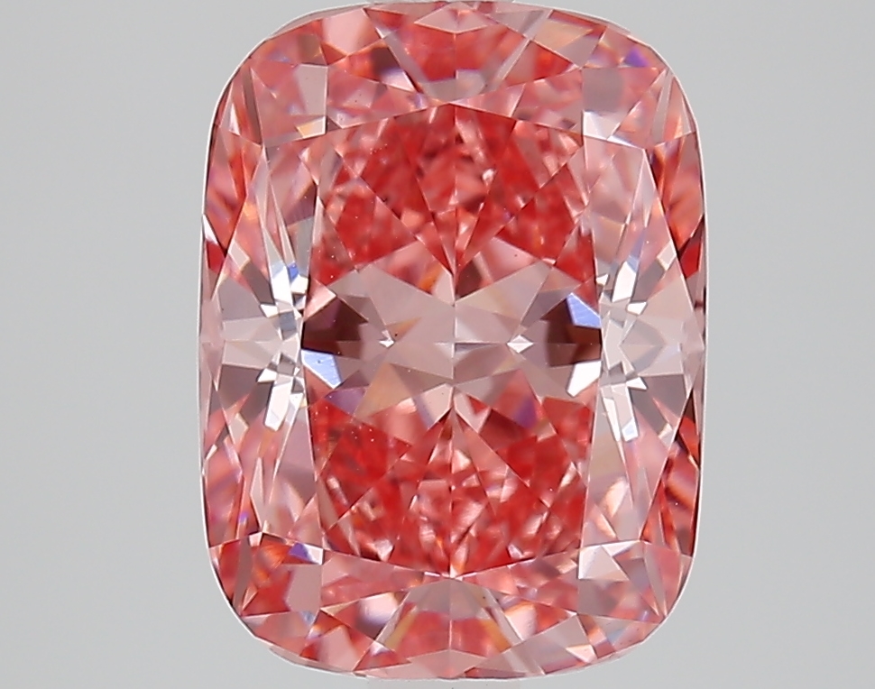 3.3ct Cushion Fancy Vivid Pink VS1 IGI