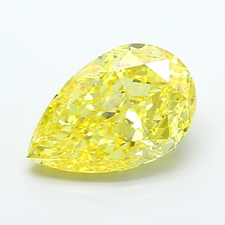 6.1ct Pear Fancy Vivid Yellow VS1 IGI