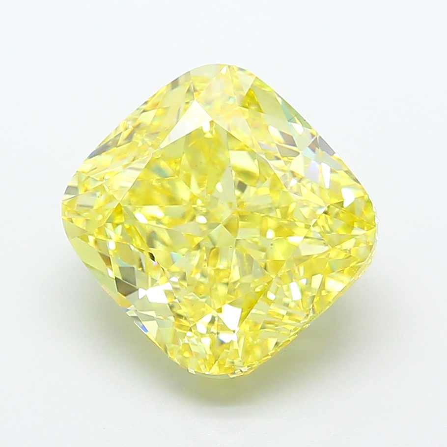 8.0ct Cushion Modified Fancy Intense Yellow VS1 IGI