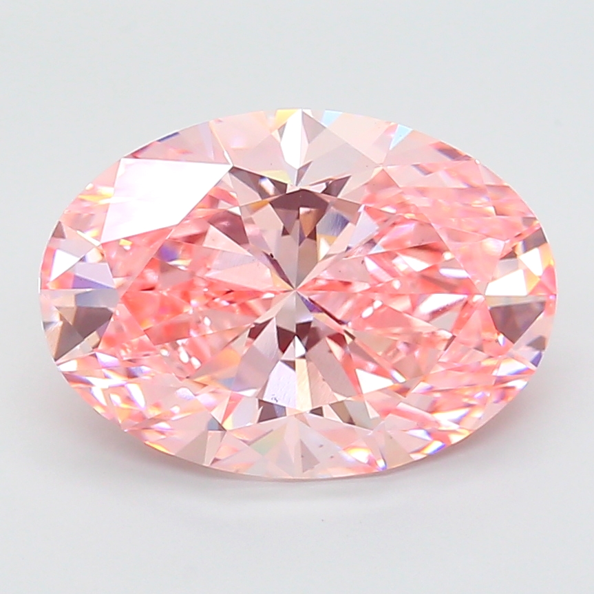 15.1ct Oval Fancy Vivid Pink VS2 IGI