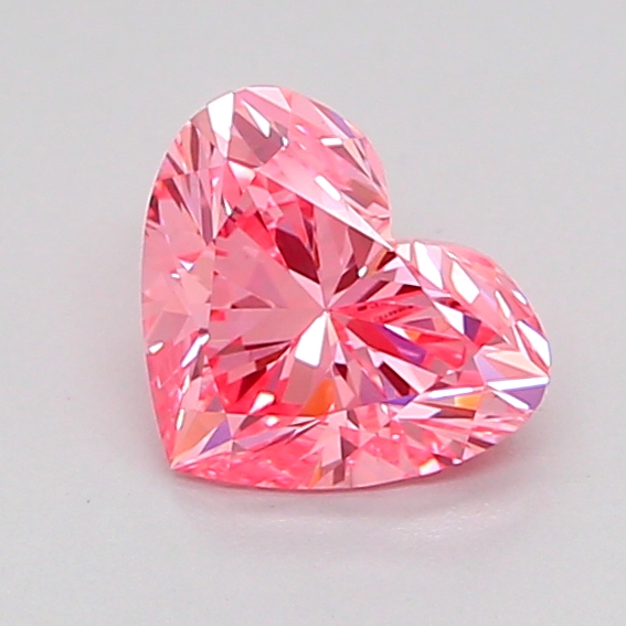 0.9ct Heart Fancy Vivid Pink VVS2 IGI