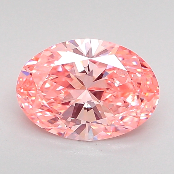 1.0ct Oval Fancy Vivid Pink VVS2 IGI