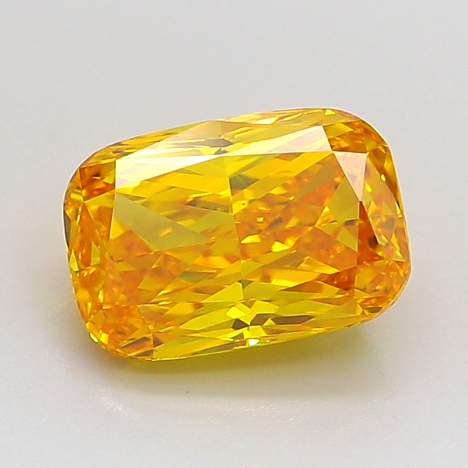 1.5ct Cushion Brilliant Fancy Vivid Yellow VS1 IGI