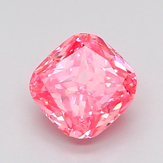 0.9ct Cushion Brilliant Fancy Vivid Pink VVS2 IGI
