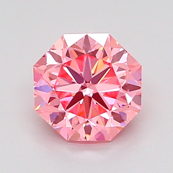0.9ct Octagonal Fancy Vivid Pink VVS2 IGI