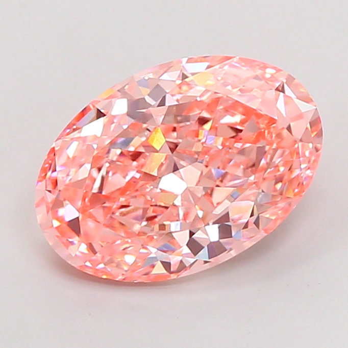 4.8ct Oval Fancy Vivid Pink VVS2 IGI