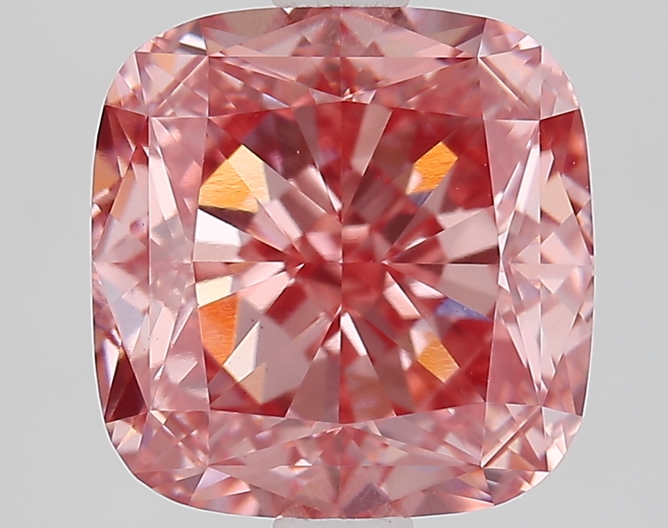 3.5ct Cushion Fancy Vivid Pink VS1 IGI