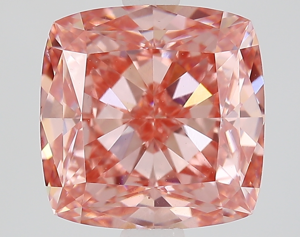 3.5ct Cushion Fancy Vivid Pink VS1 IGI