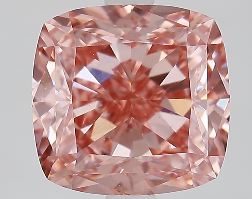 3.8ct Cushion Fancy Vivid Pink VS1 IGI