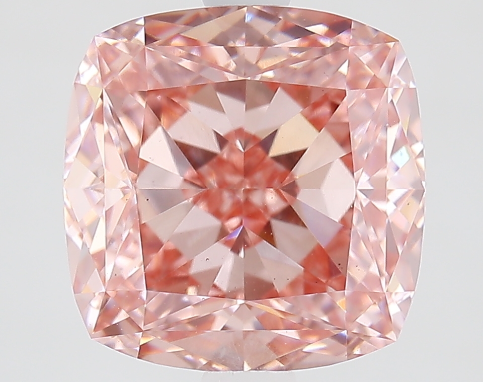 3.8ct Cushion Fancy Vivid Pink VS2 IGI