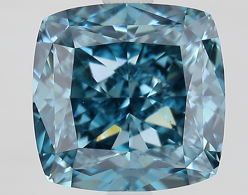 3.5ct Cushion Fancy Vivid Blue VVS2 IGI