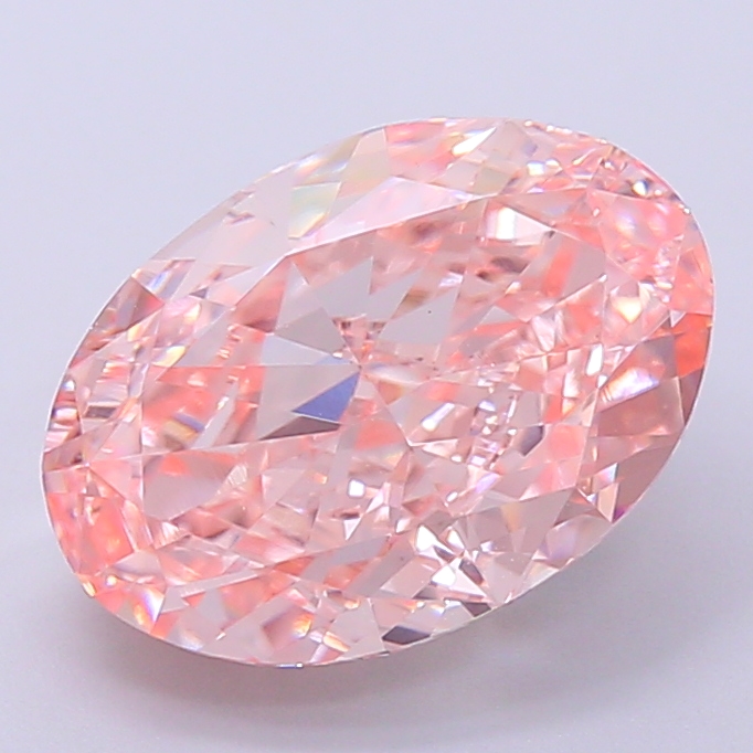 4.0ct Oval Fancy Vivid Pink VVS2 IGI