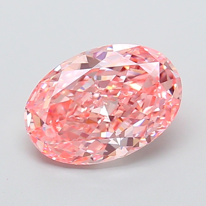 2.8ct Oval Fancy Vivid Pink VVS2 IGI