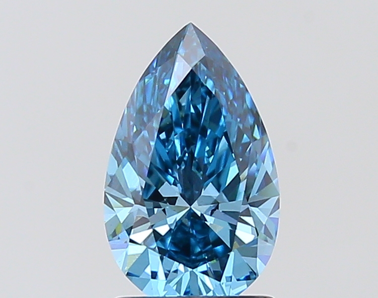 1.6ct Pear Fancy Vivid Blue VS2 IGI