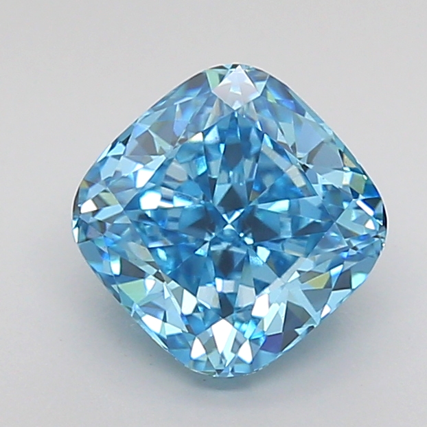 1.6ct Cushion Fancy Vivid Blue VS1 IGI