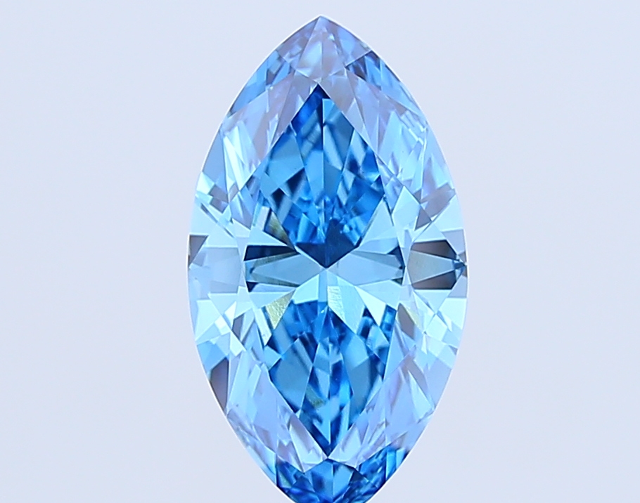 5.1ct Marquise Fancy Vivid Blue VS1 IGI